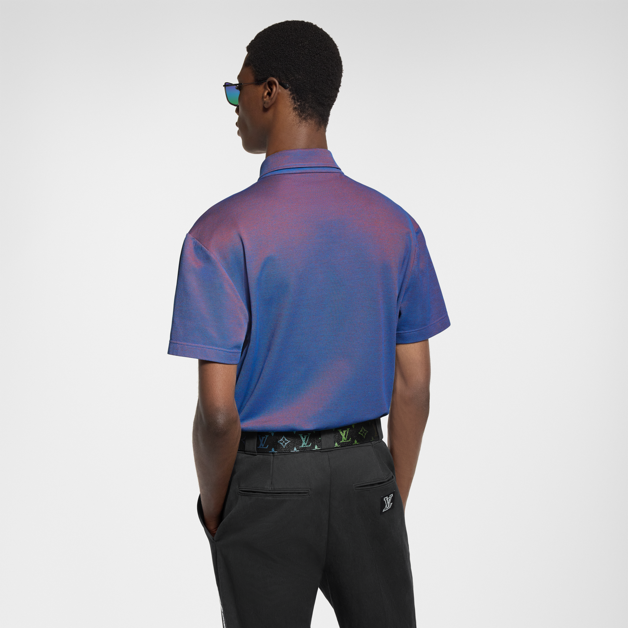 Iridescent Short-Sleeved Piqué Polo Shirt  in Men's Ready-to-Wear All Ready-to-Wear collections by Louis Vuitton (Product zoom)
